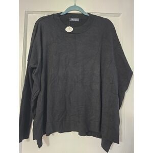 KLd Black Ladies Sweater - Size M Made In‎ USA Cashmere Blend NWT